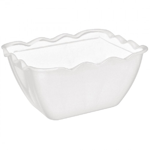 Kristallon Small Salad Crock White SAN - 0.75Ltr 165x135x85mm
