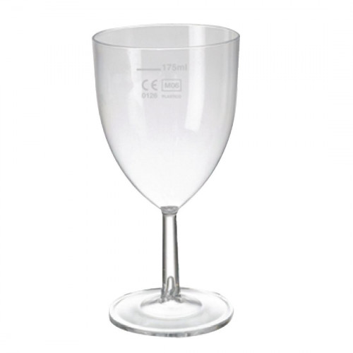 Clarity Polystyrene Wine Glass CE Lined @175ml (Box 48)