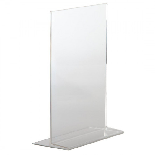 MENU / ACRYLIC -A4 PORTRAIT - NOTICE HOLDER -UPRIGHT - WIDE BASE-FREE STANDING - PER EACH
