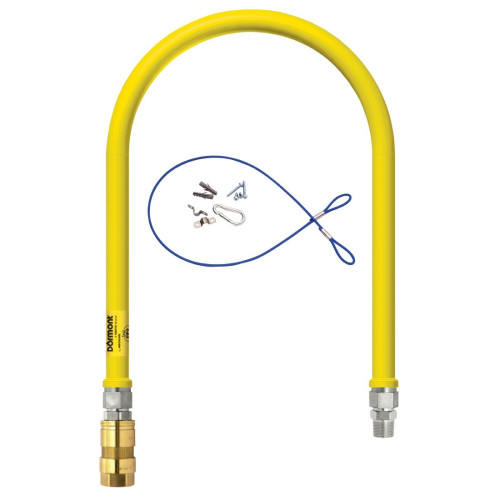 Dormont Gas Hose 1/2 in x 1200mm inc straight restrainer