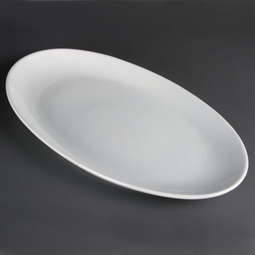 Olympia French Deep Oval Plate White - 500mm 19 1/2" (Box 1)