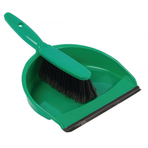 Jantex Soft Dustpan & Brush Set - Green