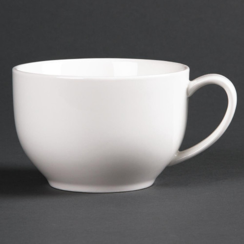 Lumina Fine China Low Round Cup - 350ml 12oz (Box 6)