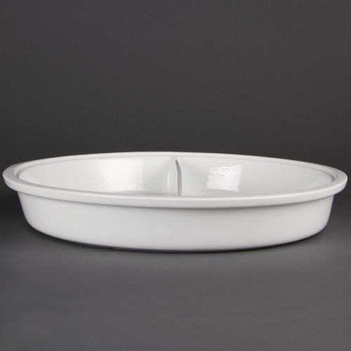 Olympia Whiteware Divided Round Dish - 383x65mm 3500ml (Box 1)