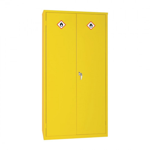 Hazardous Substance Cabinet Double Door Yellow 50Ltr