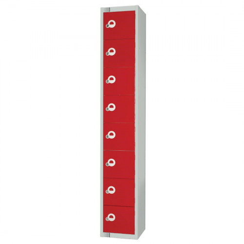 450mm Deep Locker 8 Door (Electronic Lock) Red (Direct)
