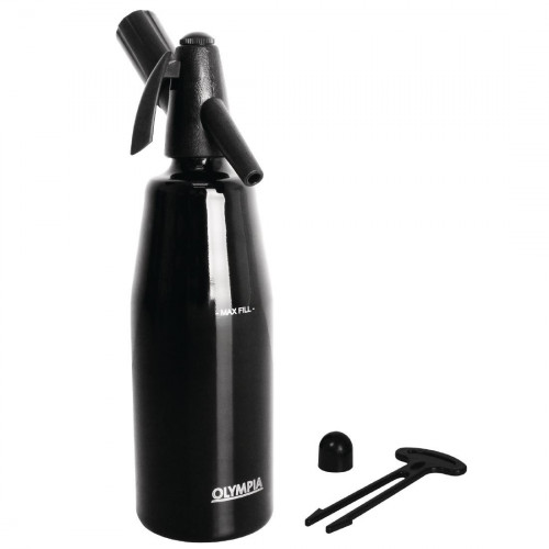 Olympia Soda Siphon Black - 1Ltr