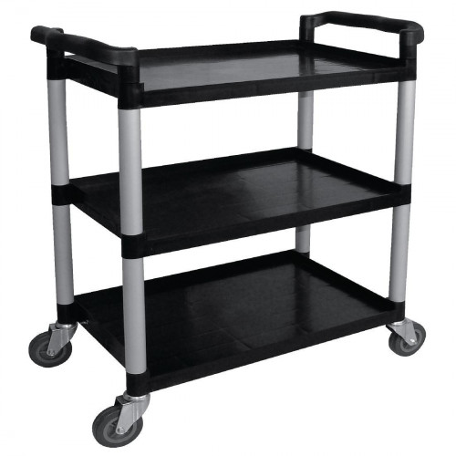 Polypropylene Mobile Trolleys Large (Black)