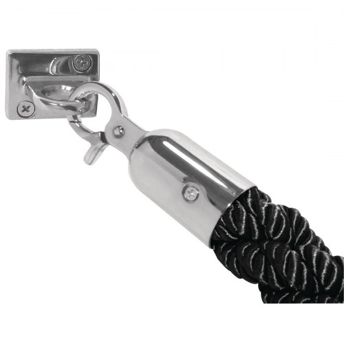 Bolero Black Twist Barrier Rope with Chrome Ends