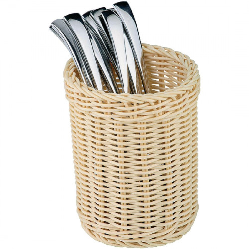 Rattan Basket for Cutlery Polypropylene - 150x120Ã˜mm