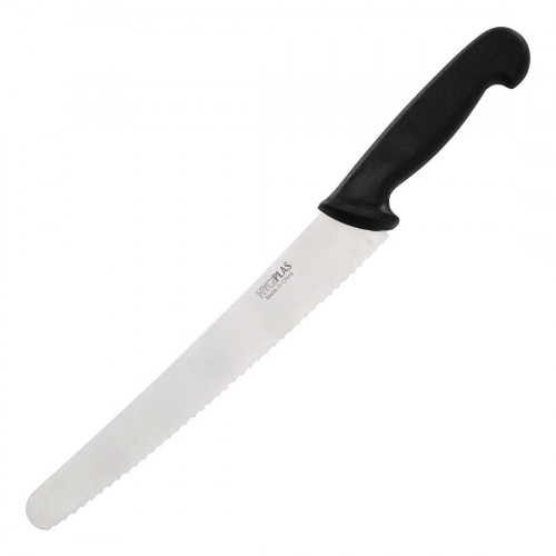 Hygiplas Serrated Pastry Knife Black - 10"