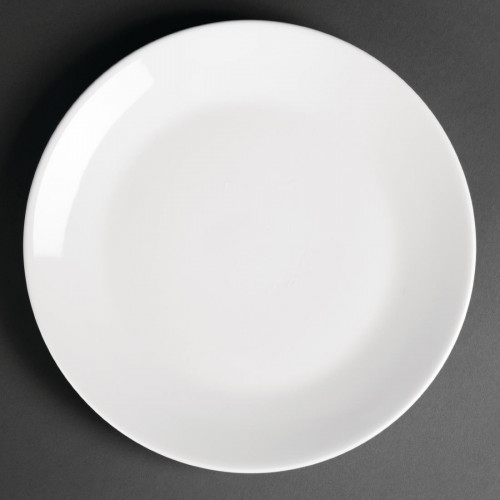Royal Porcelain Classic Narrow Rim Plate White - 9.5" 240mm (Box 12)