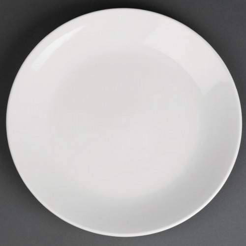 Royal Porcelain Classic Narrow Rim Plate White - 10.25" 260mm (Box 12)