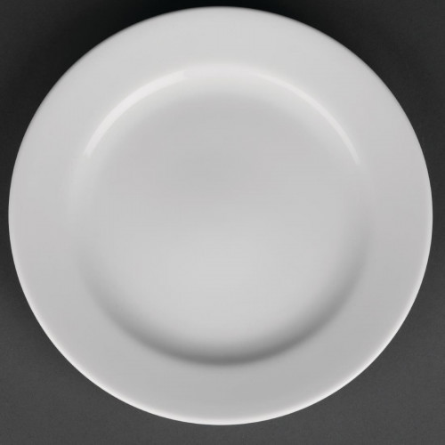 Royal Porcelain Classic Wide Rim Plate White - 8.3" 210mm (Box 12)