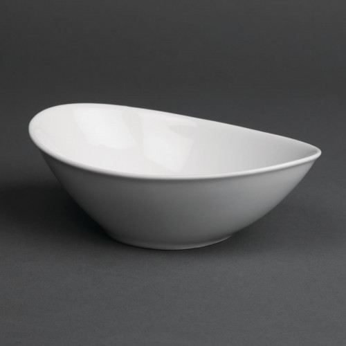 Royal Porcelain Classic Salad Bowl Oval White - 6" 150mm (Box 12)