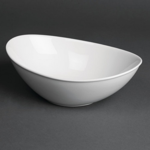 Royal Porcelain Classic Salad Bowl Oval White - 7.9" 200mm (Box 6)
