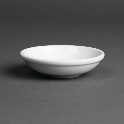 Royal Porcelain Classic Oriental Thick Sauce Dish White - 85mm (Box 60)