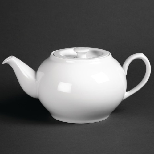 Royal Porcelain Classic Oriental Teapot with lid White - 35oz 1Ltr.