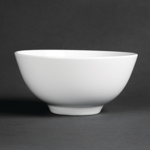 Royal Porcelain Classic Oriental Noodle/Rice Bowl White - 150mm 6" 540ml (Box 6)
