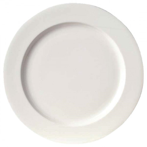 Royal Bone Ascot Plate Flat White - 9.5" 240mm (Box 6)