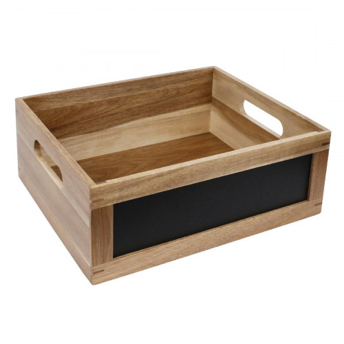 Olympia Display Crate with Chalkboard Side 1/2 GN - 325x265x120mm