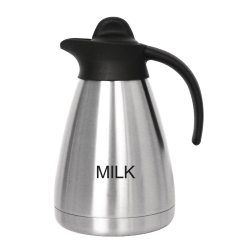 Olympia Vacuum Jug Etched "Milk" - 1Ltr Per Each