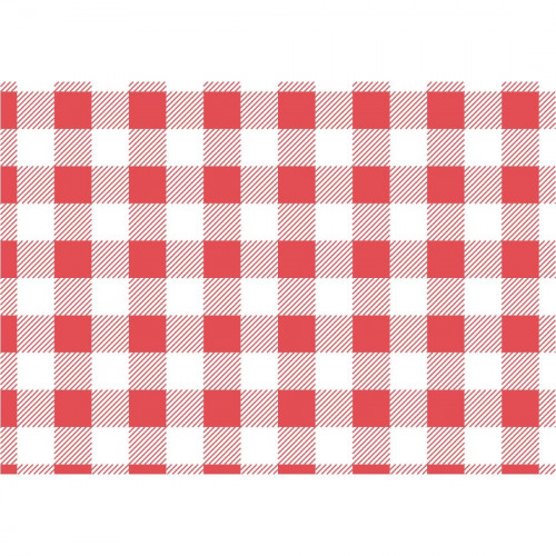 Greaseproof Paper Sheets Red Gingham 190 x 310mm (Pack of 200)