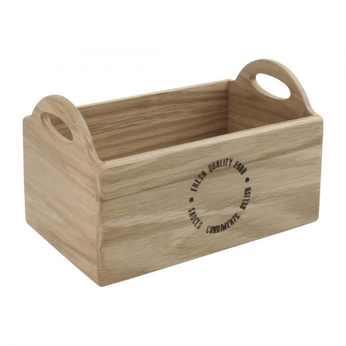 Olympia EUTR Oak Utensil Holder Printed One Side 230x145x135mm