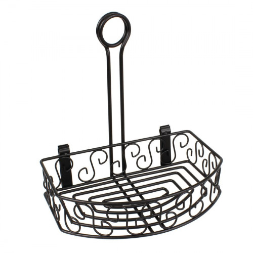 Olympia Black Wire Condiment Holder w/ Clip Back for Menus 230(h)x215(w)155(d)mm