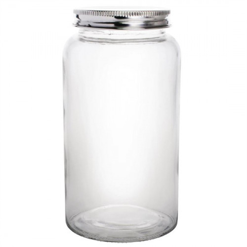 Vogue Glass Jar with St/St Lid - 90(dia)x170(h)mm 800ml 28oz (Box 6)