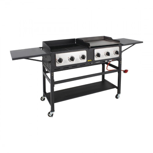Buffalo 6 Burner BBQ Griddle/Grill Combination