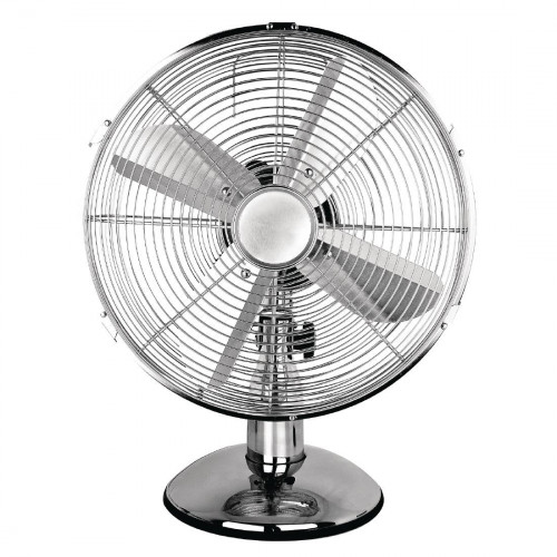 Status Oscillating Desktop Fan Chrome - 12"
