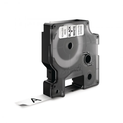 DYMO D1 Tape 12mm Black on White