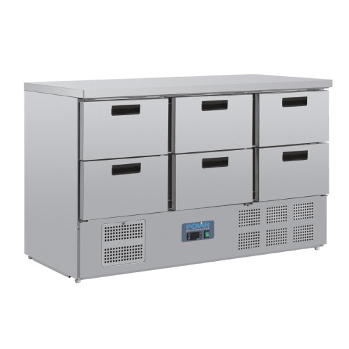 Polar Saladette Unit with 6 Drawers