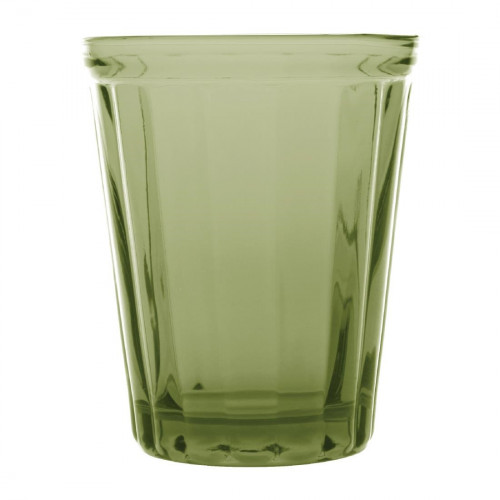 Olympia Cabot Panelled Tumbler Green - 260ml 9oz (Box 6)
