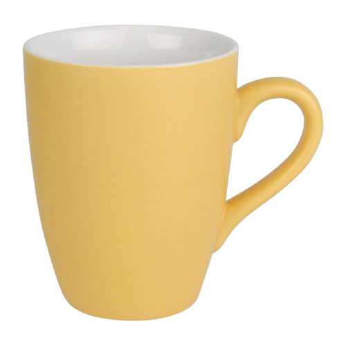 Olympia Matt Pastel Porcelain Mug Yellow - 340ml 12oz (Box 6)