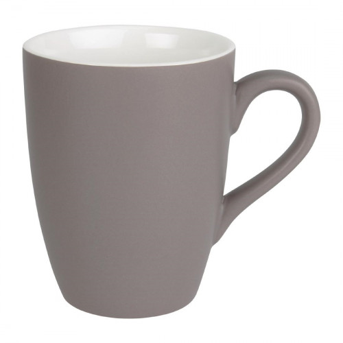 Olympia Matt Pastel Porcelain Mug Grey - 340ml 12oz (Box 6)