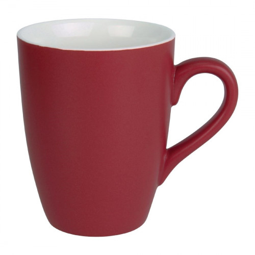 Olympia Matt Pastel Porcelain Mug Red - 340ml 12oz (Box 6)