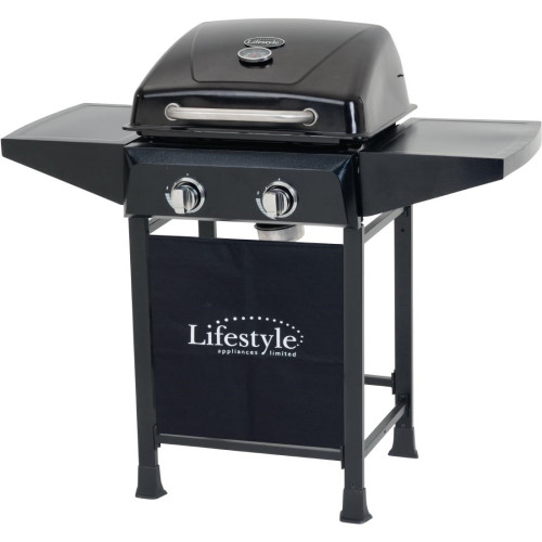 Lifestyle Cuba 2 Burner Gas BBQ with Side Shelves (Direct)