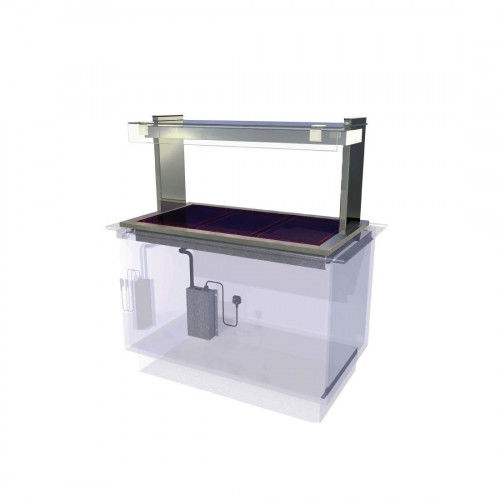 Kubus Ceran Glass Hotplate Self Service 1175mm (L) (Direct)