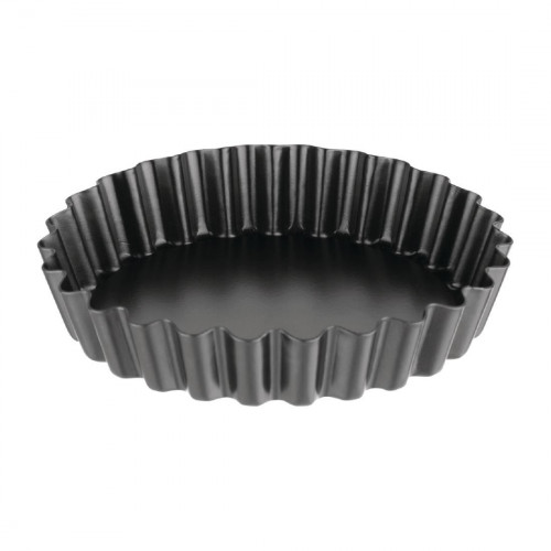 Vogue Non Stick Mini Fluted - 100mm Loose Base (Pack 3)
