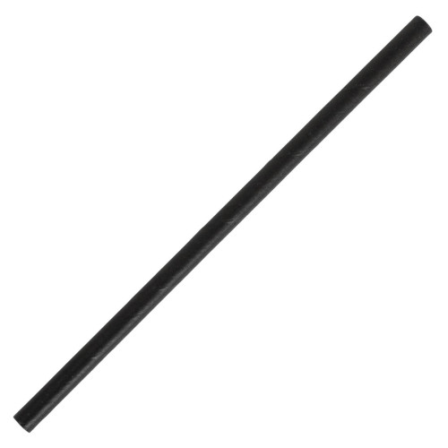 Fiesta Green Paper Cocktail Stirrer Straw Black - 5 1/2'' (Pack 250)