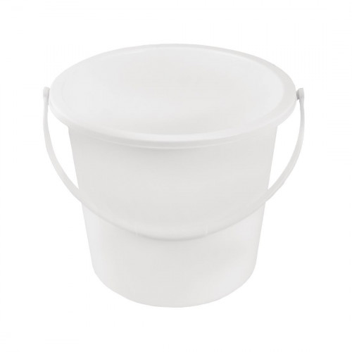 Jantex Round Plastic Bucket White - 10Ltr