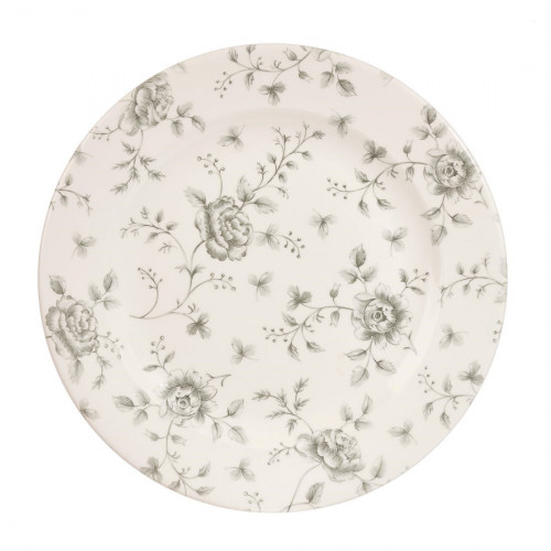 Churchill Rose Chintz Grey Profile Plate 12" (Box 6) (Direct)
