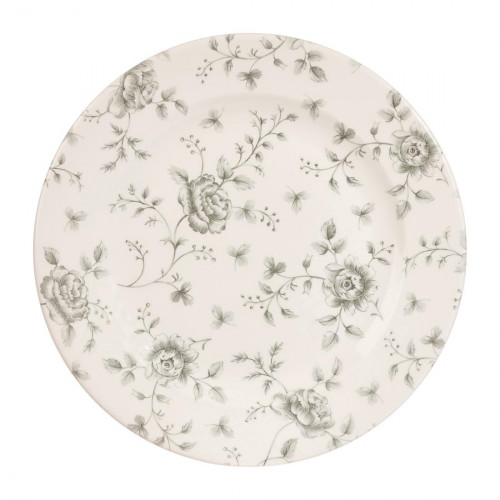 Churchill Rose Chintz Grey Profile Plate 10 7/8" (Box 6) (Direct)
