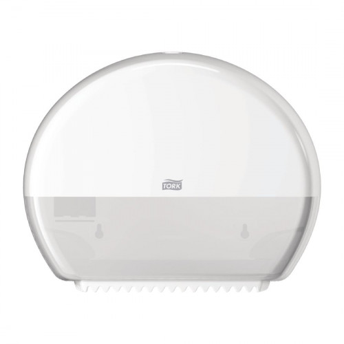 Tork White Mini Jumbo Toilet Roll Dispenser