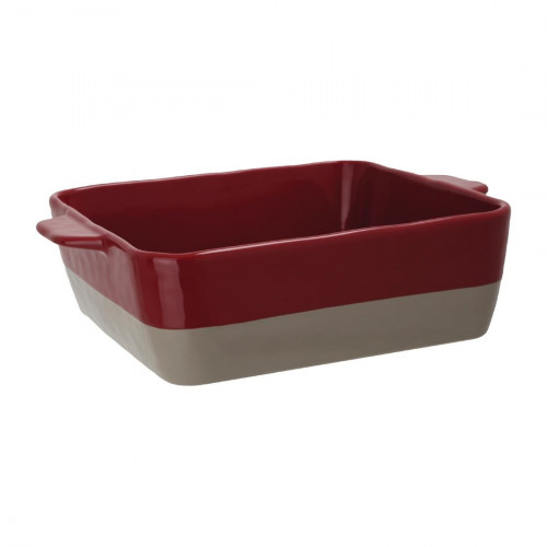 Olympia Cookware Square Eared 2-tone Roaster 320x265x90mm 4.2l 148oz Red/Grey