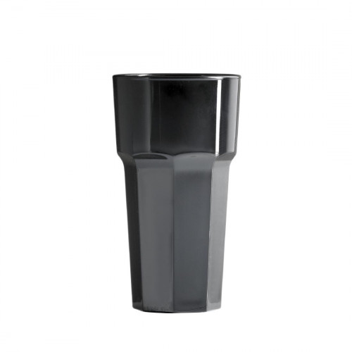 BBP Tall Tumbler Black Polycarbonate - 341ml 12oz (Box 36)