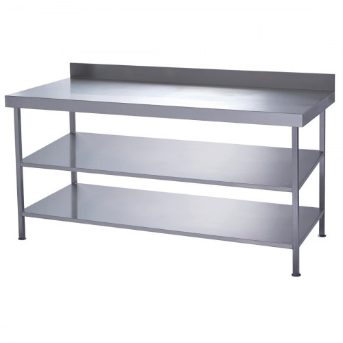 Parry Fully Welded Wall Table 2 Undershelves - 600x600x900mm (Direct)