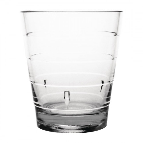 Kristallon Polycarbonate Ringed Tumbler - 285ml 10oz Clear (Box 6)